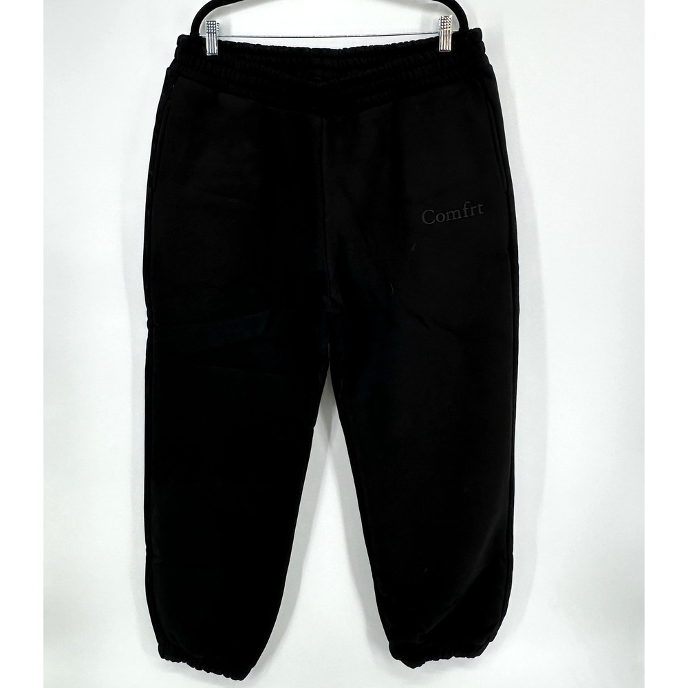 Comfrt Sweatpants Mens 2XL Black Fleece Jogger Lounge Casual Athletic